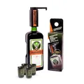 Produktbild: Jägermeister Geschenk-Set mit Partypumpe – 1,75 l Premium Kräuterlikör 35% Vol. inklusive 4 Shotgläser 2 cl – Manuelle Pumpe für perfekte Shots – Party-Set
