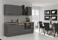 Produktbild: Küche Nessa Basic 240 cm Anthrazit Grau Küchenzeile Küchenblock Einbauküche
