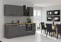 Produktbild: Küche NESSA Basic 240 cm Anthrazit Grau Küchenzeile Küchenblock Einbauküche