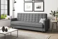 Produktbild: MEBLINI Sofa mit Schlaffunktion - Schlafcouch Ausziehbar - Schlafsofa mit Bettkasten - Sofabett - Couch mit Schlaffunktion - Klappsofa - ANDRES 1 - 218x87x93cm - Grau Webstoff