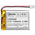 Produktbild: Lithium Polymer Akku 37 V 1100mAh 603449 Wiederaufladbarer Lipo-Akku mit JST-...