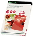 Produktbild: Leitz Heißlaminierfolien A4 175 mic, Hochwertige Laminierfolien im 100er Pack, mit abgerundeten Ecken, transparent, glänzend, für den Einsatz zu Hause oder im Büro, 16933