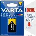 Produktbild: 4 x VARTA SUPER HEAVY DUTY 9V-Batterien