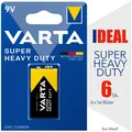 Produktbild: 6 x VARTA SUPER HEAVY DUTY 9V-Batterien