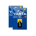 Produktbild: 2x Varta Super Heavy Duty 9V E Block 6LP3146 MN 1604 4922 Zink Kohle Batterie