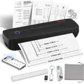 Produktbild: VEVOR mobiler Drucker tragbarer Thermodrucker Bluetooth tintenloser Drucker, A4 A5 Thermopapier kompatibel mit iOS/Android/Laptop, 203 DPI schwarz - Schwarz