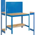 Produktbild: SimonRack Werkbank SIMONWORK BT2 900 in BLAU/HOLZ 1445x910x610 mm (Höhe x Länge x Breite)
