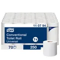 Produktbild: Tork weiches Kleinrollen Toilettenpapier Weiß T4, Universal, 2-lagig, 70 × 250 Blätter, 110794