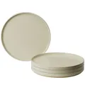 Produktbild: MIAMIO – Teller Set 4er / Keramik Geschirr Set für 4 Personen, Steingut Tafelservice beige matt, Spülmaschinen- und Mikrowellenfest – Sierra Kollektion (Hell, Kleine Teller (4x))