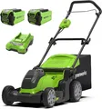 Produktbild: Greenworks Akku Rasenmäher G40LM41K2X zwei 40 V 2Ah-Akkus mit Ladegerät
