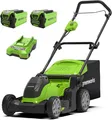 Produktbild: 40V Akku Rasenmäher 41cm Greenworks G40LM41K2X mit 2x2Ah Batterie & Ladegerät