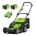 Produktbild: Greenworks G40LM41 Akku-Rasenmäher, 41 cm, 40 V, 3500 U/min