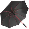 Produktbild: iX-brella XXL Stockschirm Fiberglas Golf Automatik Schwarz - Rot