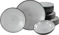 Produktbild: CreaTable, 23964, Malmö Frost, Tellerset 18-tlg, Steinzeug