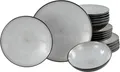 Produktbild: CreaTable 23964 Serie Malmö 18-teiliges Geschirrset Teller Set Steinzeug