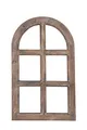 Produktbild: Deko-Fensterrahmen Holz- Rahmen Fenster-Attrappe Holz Natur Vintage Optik Oben halbrund