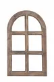 Produktbild: kleines Nostalgie Holz Deko Fenster natur braun gewischt halbrund