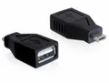 Produktbild: Delock USB 2.0 Adapter [1x USB 2.0 Stecker Micro-B - 1x USB 2.0 Buchse A] 65296