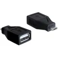 Produktbild: DeLOCK USB 2.0 Adapter, Micro-USB Stecker > USB-A Buchse, schwarz