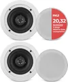 Produktbild: Pyle Deckenlautsprecher, 200W-Einbaulautsprecher,Deckenlautsprecher Bluetooth, Wandlautsprecher,Ceiling Speaker,16.5cm Flache Deckeneinbaulautsprecher