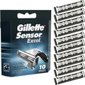 Produktbild: Gillette Rasierklingen Sensor Excel, für Herrenrasierer, 2-fach Klinge, 10 Stück