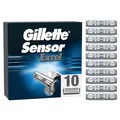 Produktbild: Gillette Sensor Excel Rasierklingen, Klingen für Männer, 10 Original Ersatzklingen für Herren mit Doppelklinge