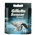 Produktbild: 10 Gillette Sensor Excel Rasierklingen 10 Stück Klingen 2 Klingen System