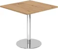 Produktbild: Bistro Tisch Beistelltisch Besprechungstisch 88 chrom 80 x 80 cm R = Asteiche
