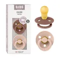 Produktbild: BIBS Colour Schnuller 2er-Pack, BPA-frei, Kirschform Nippel. Naturkautschuk/Latex, Hergestellt in Dänemark. 18+ Monate (2er Pack), Woodchuck/Blush