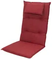 Produktbild: doppler® Hochlehnerauflage 6998 rot Gartenstuhl Auflagen Kissen Polster für Hochlehner, (1 St., 1 Auflage), für Hochlehner-Stühle mit abnehmbaren Kopfkissen
