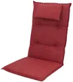 Produktbild: Doppler Hochlehner Auflage mit Kopfkissen 6998 Polster Gartenstuhl 8 cm rot NEU