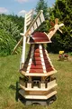Produktbild: DSH DEKO SHOP HANNUSCH Gartenfigur Kleine Windmühle verschiedene Hölzer – Höhe 1 Meter