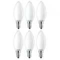 Produktbild: 6 x Philips LED Filament Lampe Kerzen 4,3W =40Watt E14 matt 470lm warmweiß 2700K