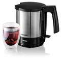 Produktbild: Cloer 4700 Wasserkocher 1,5 l mit herausnehmbarem Kalkfilter, innenliegende Füllmengenmarkierung, Überhitzungs- & Trockengehschutz, 360°-Basis, Edelstahl, schwarz, 2200 Watt