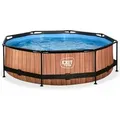 Produktbild: Exit Wood Pool ø300x76cm mit Filterpumpe - braun