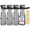 Produktbild: 4 x WELLGRO Wand Fahrradhalter - Stahl Fahrrad Wandhalterung - Fahrrad Haken - Fahrradständer - Ständer - Farbe wählbar, Farbe:Silber