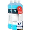 Produktbild: KLARBERG® 3x1L Bodenreiniger Wischroboter Reinigungsmittel Konzentrat 1:100 I Frischer Duft mit unserem Reinigungsmittel für Saugwischer I Saugroboter Reinigungsmittel, Laminat, Fliesen