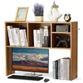 Produktbild: VEVOR Schreibtisch Bücherregal 1-stufiger Organizer (94 x 24 x 73 cm) Tischregale Schreibtisch Organizer Ausstellungsregal aus Spanplatten mit rutschfesten Füßen, für Büro Wohnheim, Holzfarbe