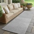 Produktbild: Outdoor Teppich wetterfest, Wohnzimmer, Schlafzimmer, Garten, Balkon, Kurzflor Hoch Tief,Waschbar Teppiche, Größe: 80 x 150 cm, Farbe: Silber-1