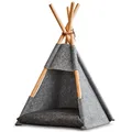 Produktbild: Katzen Tipi Zelt Katzenzelt Katzenhöhle Katzenhaus Hundezelt Filz Holz ✅Zeller