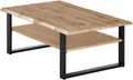 Produktbild: Stolkom Sp.z.o.o. Couchtisch Venice Wohnzimmertisch mit Baumkante, BxHxT 107x40x66 cm, Baumkantenoptik, Industrial Style, 1 Ablageboden, Wotan Eiche Optik