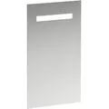 Produktbild: LAUFEN Leelo Spiegel mit integrierter horizontaler LED-Beleuchtung, Aluminiumrahmen, 450 mm, Version für externen Lichtschalter, H4476119501441
