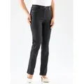 Produktbild: 5-Pocket-Jeans CASUAL LOOKS, Damen, Gr. 38, Normalgrößen, schwarz (schwarz, denim), 78% Baumwolle, 20% Polyester, 2% Elasthan, unifarben, lang, Jeans 5-Pocket-Jeans