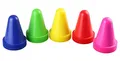 Produktbild: 40622 - Pylonen 25 Stück farbig sortierte Warn-Kegel aus Kunststoff ca. 8 cm ...