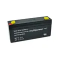 Produktbild: 1 Stück Multipower MP3.3-6 AGM 6 V 3,3 Ah 4,8 mm Faston Bleiakku Wartungsfrei