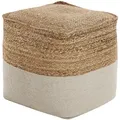 Produktbild: Beliani Pouf, Beige, Naturmaterialien, 1-Sitzer, Quadratisch, 44x44x44 cm, Wohnzimmer, Hocker, Poufs
