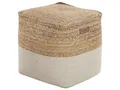 Produktbild: Beliani Boho Pouf Baumwolle und Jute quadratisch beige Kirama
