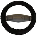 Produktbild: Reissner Lammfelle | LERA-15-SCH | Lenkradbezug Lenkradschoner Lenkradhülle für Auto und Wohnmobil | Echtes Merino Lammfell | Florhöhe 15mm | passend für ⌀40cm | Anti Rutsch | Farbe schwarz