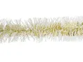 Produktbild: Creativery Weihnachtsgirlande Lametta 9cm x 3m Weihnachtsbaum Baumgirlande Gold weiß