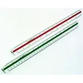 Produktbild: Rumold Zeichenlineal Dreikantmaßstab Duo 30cm Teilung Maschienenbau 9 Kunststoff weiß weiß